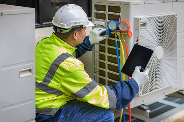Professional Hvac technician working in Warba, MN